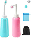 Portable Bidet,17oz Travel Bidet, 500ml Handheld Bidet,Bidet Bottle for Postpartum Care, Portable Bidet for Travel,Outdoor,Personal Hygiene, Camping Bidet,2 Pack, Mint Green & Pink by Temogole