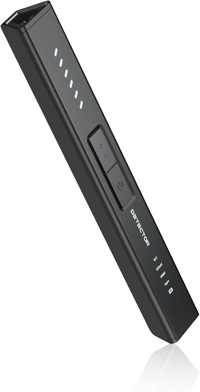 Hidden Camera Detectors GPS Tracker Detector with 6 Modes for Travel | Camera Finder Hidden Device Detector for Hotel Security with Type C Charging Cable , Matte Black - Image 4