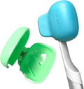 Haven Toothbrush Cover - Fits Electronic and Manual Toothbrushes - Toothbrush Case Holder for Travel - Set of Two Tooth Brush Cap Protectors (Emerald & Aqua) by Haven
