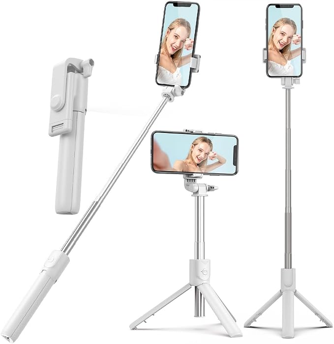 PINHEN Phone Tripod & Selfie Stick,3 in 1 Extendable 360° Rotation Tripod Stand with Detachable Wireless Remote Portable Smart Phone Holder Compatible with iPhone Android Sansung by PINHEN