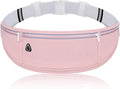 Running Belt Fanny Pack for Women，Water Resistant Large Capacity Waist Pack for iPhone 16 15 14 13 Samsung，Lightweight Running Phone Holder，Slim Money Belt Running Pouch for Hiking Outdoor Pink by MINOCHI