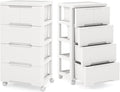 Plastic Storage Drawer Cart, Mobile Utility Cart, Home Craft Organizer with 5 Drawers & Lockable Wheels, Slim Rolling Storage Cart for Living Room, Bathroom, Dorm & Office (16”L x 13”W x 31”H) | Lockable wheels, robust PP build, slim space-saving profi... by Unknown