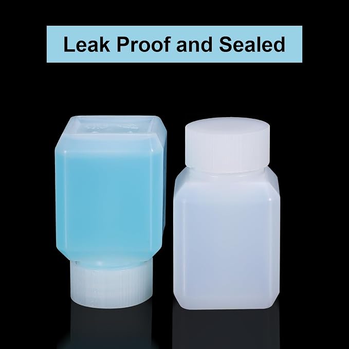 1.4oz/40ml Leak Proof Plastic Bottles with Caps for Liquids Sample, Reusable Small Bottles Containers for Travel, Camping and Hiking (Translucent, 10 Pcs) - Image 2