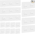 Shower Caddy Adhesive Hooks Replacement for Bathroom, No Drilling | 15 Pack, 3 Sizes, Strong Adhesive Hooks, for Bathroom Storage Shelves & Kitchen Racks Rack, Waterproof by GETRIC