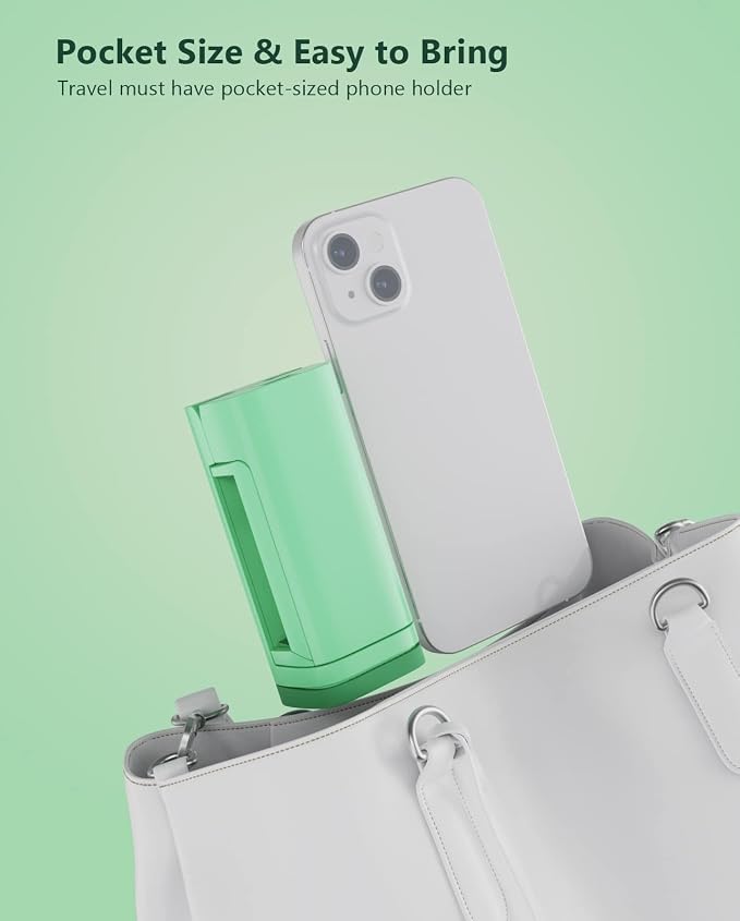 MiiKARE Airplane Phone Holder Mount, Plane Travel Essentials, Green | Universal Hands-free Phone Holer with 360° Rotation for Flying, Accessory Travel Must Haves Phone Stand for Desk, Tray Table - Image 6