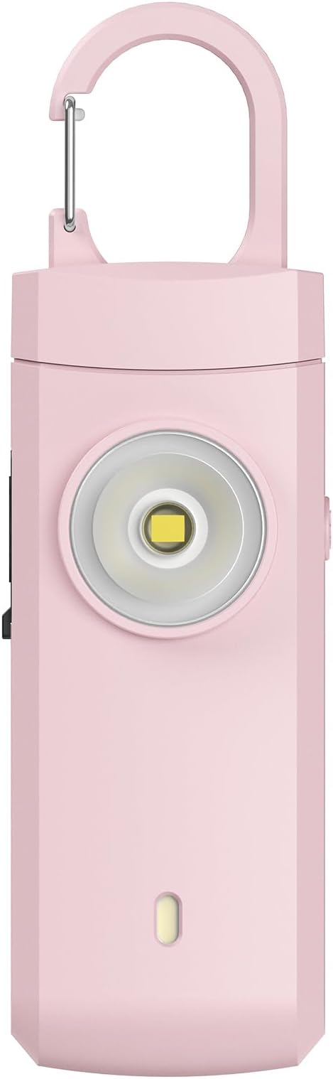 Rechargeable Personal Alarm for Women - Christmas Birthday Gifts for Women, Daughter, College Student, Teen Girl, Elders, Kids, Siren Alarm, USB Charging, Pink by ANKOSHUN