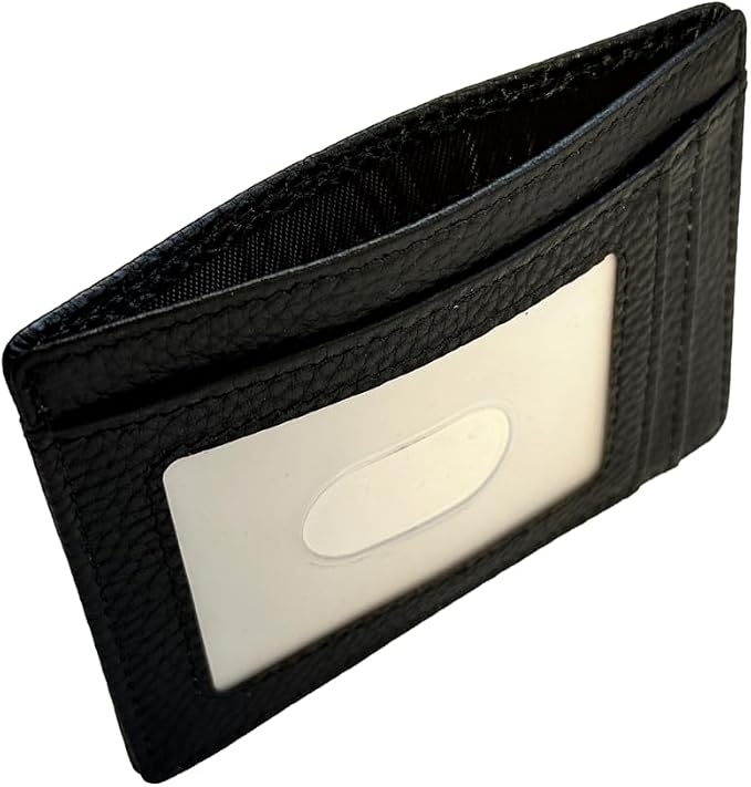 BANDI Slim Wallet, Minimalist Front Pocket RFID Blocking Wallet Credit Card Holder for Men & Women - Black - Image 3