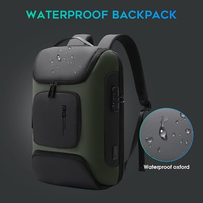 BANGE Business Backpack with USB Charging Port, Anti Theft Laptop Backpacks Fit for 15.6 INCH,Men Travel Backpack with Water Bottle Holder for Men and Women - Image 7