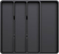Lifewit Utensil Organizer for Kitchen Drawer, Expandable Cooking Tray | Adjustable Cutlery Flatware Holder, Plastic Silverware Spatula Tools Storage Divider, 11.9-17.3 x 15.8", Black by Lifewit