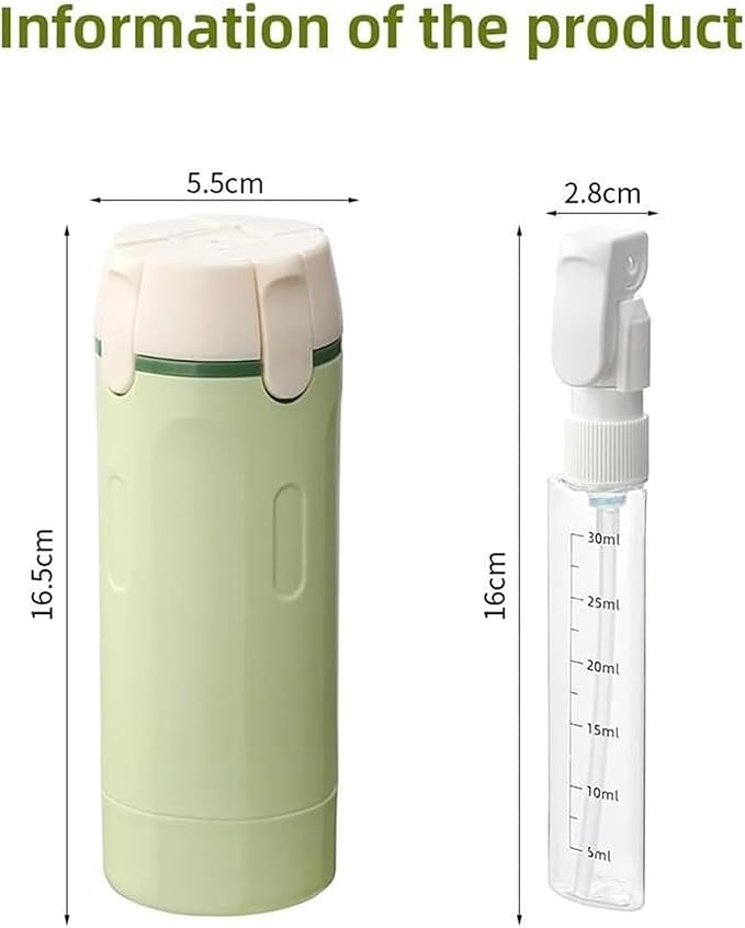 4 in 1 Travel Dispenser Set with 4 Pack 30ML Leak Proof Bottles for Toiletries, Portable Containers for Shampoo Lotion Conditioner Cream (White) - Image 3