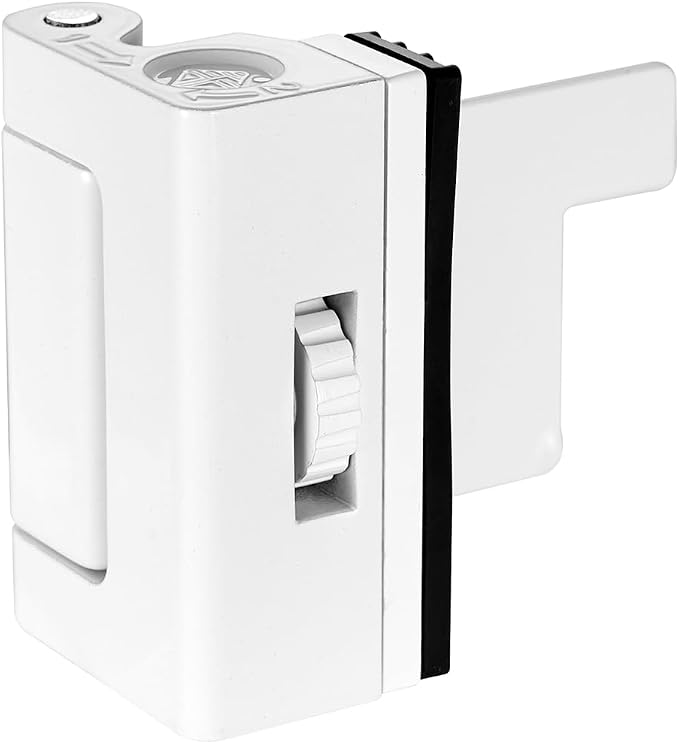 White Adjustable Portable Door Lock,Security Door Reinforcement Lock | Child proof Safety Door Latches,Zinc Alloy Front Door Lock,No Drill,for Home,Hotels,Apartments Prevents Unauthorized Entry by INIRET