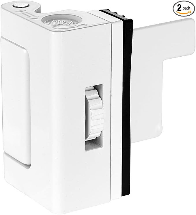 2 Set White Adjustable Portable Door Lock,Security Door Reinforcement Lock | Child proof Safety Door Latches,Zinc Alloy Front Door Lock,No Drill,for Home,Hotels,Apartments Prevents Unauthorized Entry by INIRET
