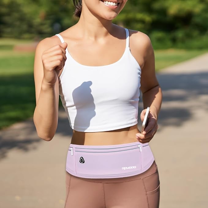 Running Fanny Pack for Women, Slim Running Belts for Men, Purple | Water Resistant Waist Pack, Large Capacity, Adjustable & Bounce Free, Breathable Phone Holder for Running Hiking Cards Key - Image 6