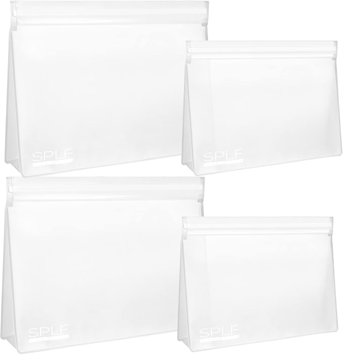 4 Pack Leakproof Clear Toiletry bags, TSA Approved Quart Zipper Bags | BPA Free Travel Makeup Cosmetic Bags for Women Men, Carry on Airport Airline Compliant Bags by SPLF