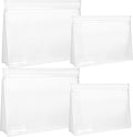 4 Pack Leakproof Clear Toiletry bags, TSA Approved Quart Zipper Bags | BPA Free Travel Makeup Cosmetic Bags for Women Men, Carry on Airport Airline Compliant Bags by SPLF