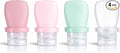 1 oz Travel Bottles, Leakproof Silicone Squeeze Bottle Mini Travel Size Container for Toiletries Lotion Shampoo and Conditioner Liquid Salad Dressing to go Condiment, TSA Approved, 4 Pack by WXOIEOD