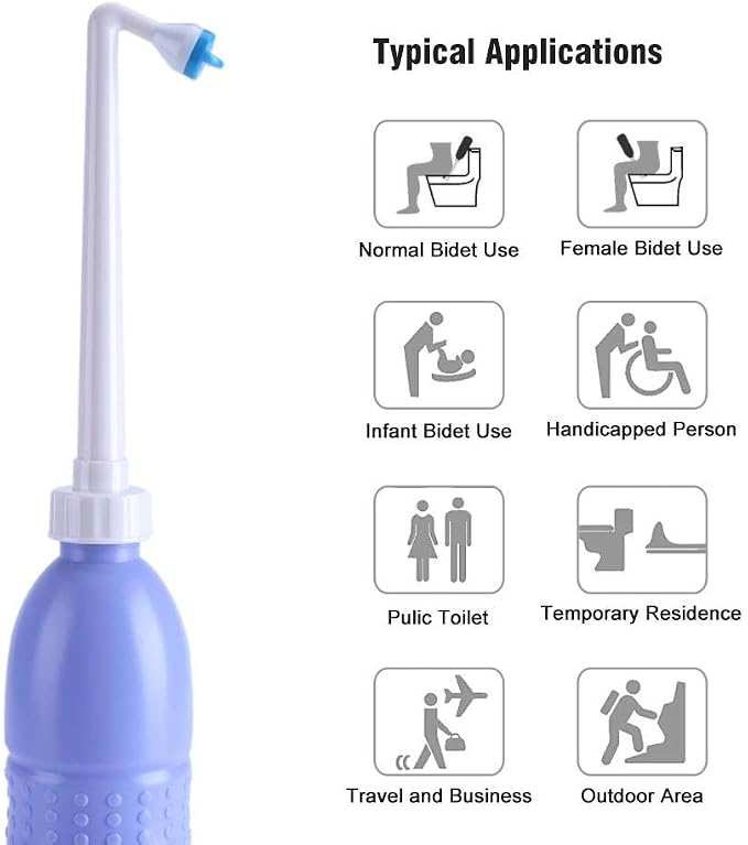 Portable Bidet Bottle for Travel Personal Hygiene Care Manual Bidet (16in) - Image 6