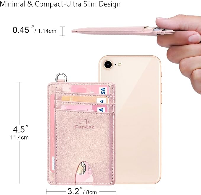 FurArt Slim Minimalist Wallet RFID Credit Card Holder for Men | slim minimalist compact rfid id window thin - Image 7