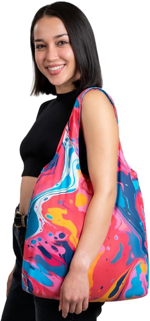 Nanobag Standard 19L Tote Foldable Packable Reusable Grocery Shopping Bag | 0.9 oz Premium Portable Collapsible Ultralight Pocket-Sized for Everyday Use & Travel - Image 2