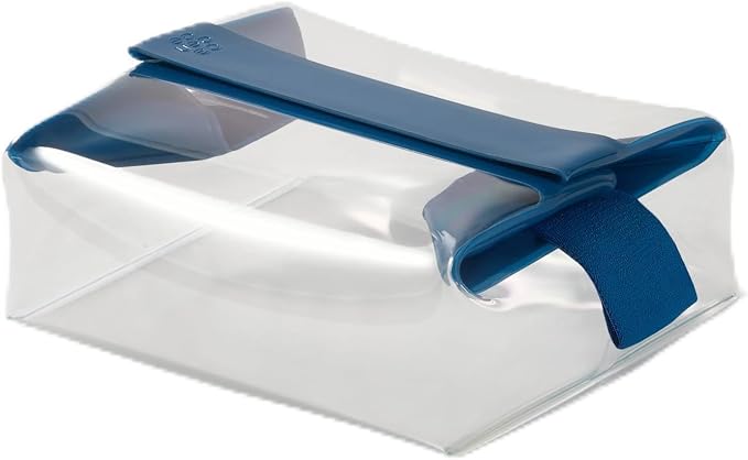 Cadence Parcel - Clear Travel Kit with Zipperless Magnetic Closure - Cove, Medium - Durable, Leak-Resistant and TSA Approved Toiletry Bag - Modular Organization - Recycled TPU (1 Qt) by KeepYourCadence
