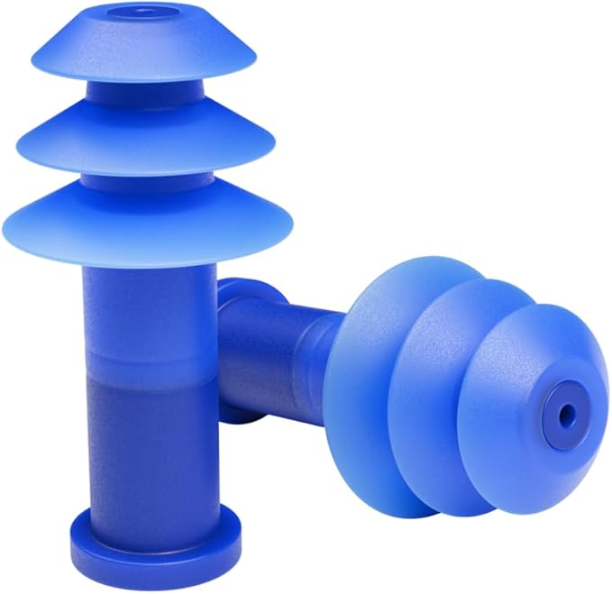 Flents PressureEase Earplugs for Flying, NRR 26, 1 Pair + Case, Blue | Airplane Pressure Ear Plugs for Ear Pain Relief, Soft Comfort Flange, Travel Essential for Takeoff & Landing by Flents