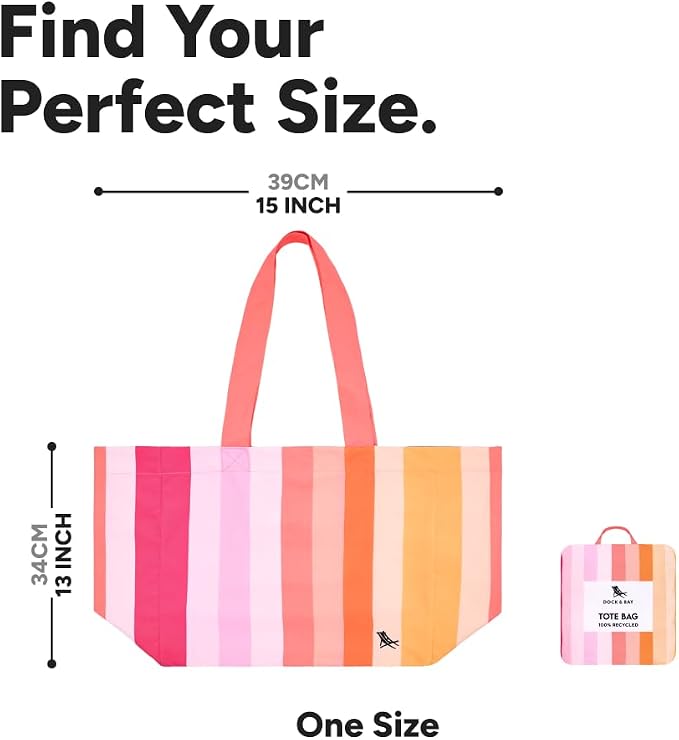 Dock & Bay Everyday Beach Tote Bag - Reusable Carrier Bag for Daily Use - Carries Up to 10kg - 100% Recycled Materials - Image 7