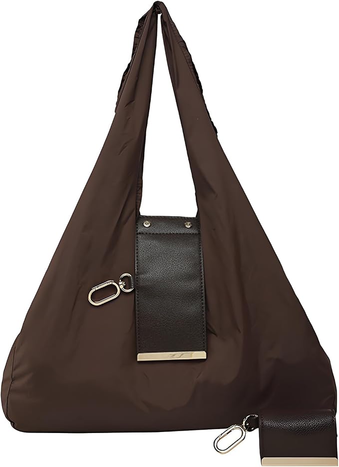Foldable Nylon Tote Bag w/Keychain Lightweight Reusable Shopping Bag by Unknown