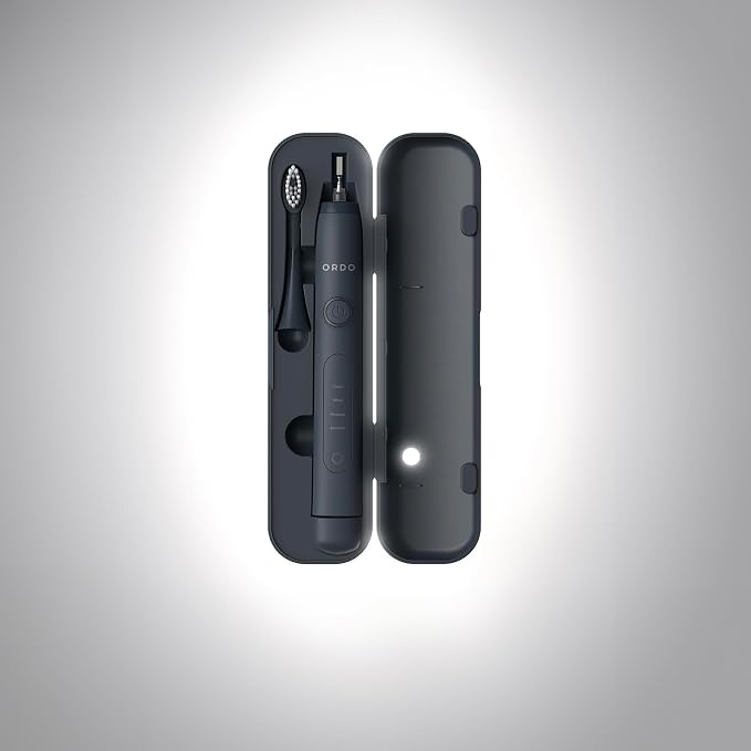 ORDO Sonic+ Toothbrush Travel Case, portable USB Charging, Charcoal Grey | Sonic toothbrush holder, durable design, secure magnetic closure, travel friendly, toothbrush not included - Image 2