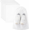 InfinitePack Large Transparent Shoe Bags for Travel, Portable Shoe Bags, Shoes Pouch Storage Organizer with Drawstring for Men & Women aClear Window Shoes Pouch with Rope by InfinitePack