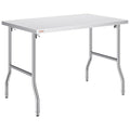 VEVOR Stainless Steel Foldable Work Table, 48 * 30 Inch Heavy Duty Food Outdoor Stainless Steel Worktable for Commercial Kitchen Restaurant by VEVOR