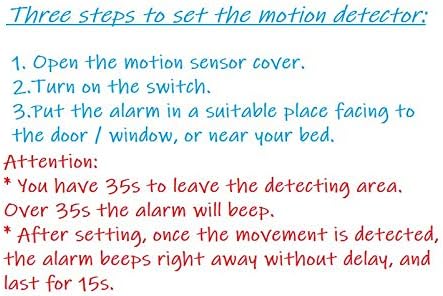 Portable Mini Motion Detector Alarm + 120DB Ear-Piercing Siren + SOS LED Light, Hotel Door Room Security Device for Female Women Kids Life Safety While Travelling Alone 2-Pack - Image 5
