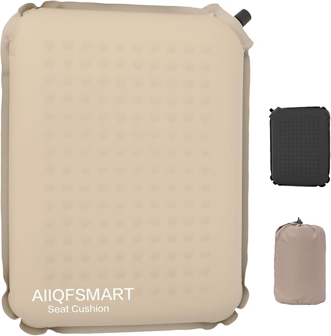 Inflatable Stadium Seat Cushion,Memory Foam for Long Flights Airplane Travel Camping Hiking Home Office Bleacher Backpacking Climbing Outdoor Indoor by Unknown