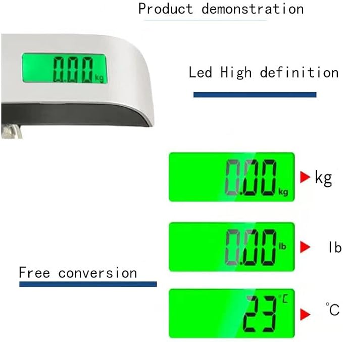 Luggage Scale, Easy to Carry, Small in Size, Suitable for Carrying, 110 pounds, Will be a Popular Luggage Scale in The Future (1), 5.9x4.2x1.49inches - Image 6