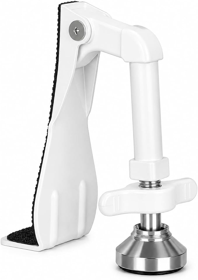 Portable Door Stopper Door Lock for Travel Anti Theft Door Blocker, Security Door Stoppers for Bottom of Door, No Drill Safety Doors Stopper Hotel Door Locks for Travelers Security (White) by Unknown