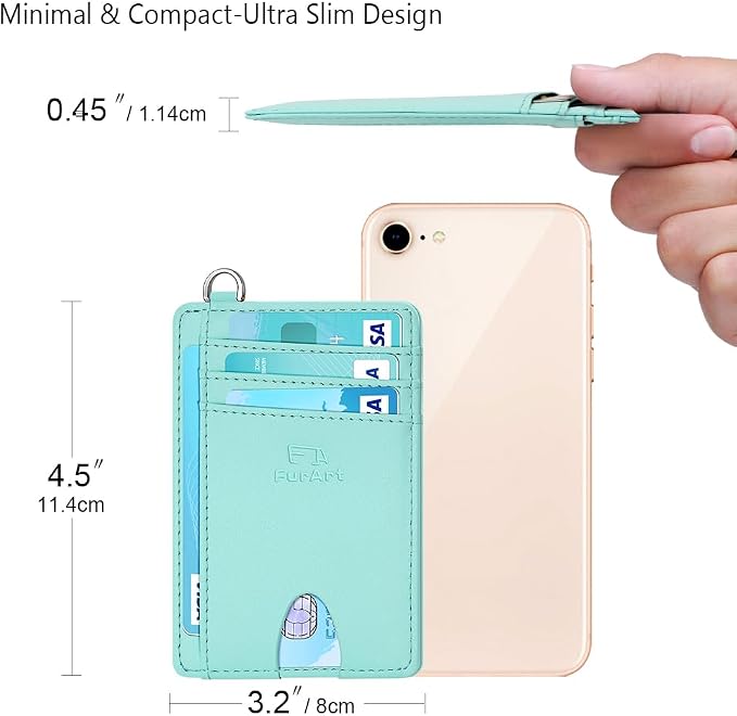 FurArt Slim Minimalist Wallet RFID Credit Card Holder for Men | slim minimalist compact rfid id window thin - Image 7