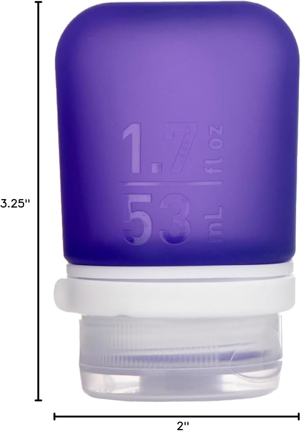 humangear GoToob+ (Small) | Refillable Silicone Travel Bottle | Locking Lid | Food-Safe Material | Purple, Small (1.7 fl.oz; 53ml) | Refillable & Leak-Proof Silicone Travel Size Bottles with Locking Cap for Toiletries, Camping & TSA Carry-On - Image 7