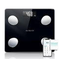 Digital Smart Scale for Body Weight Composition Analyzer Sync App | Bluetooth Sync, Backlit Display, Max 330lb, 0.2lb Precision, Health Monitor, Baby Mode, Bathroom Scale for BMI Fat Muscle by NUTRIFIT