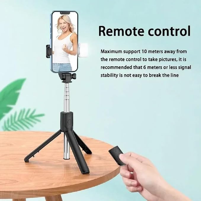 XIHAMA Selfie Stick Tripod with Light,3 in 1 Extendable Selfie Stick with Wireless Remote,Portable Phone Tripod Stand Compatible with iPhone 16 15 14,Samsung Smartphone and More - Image 5