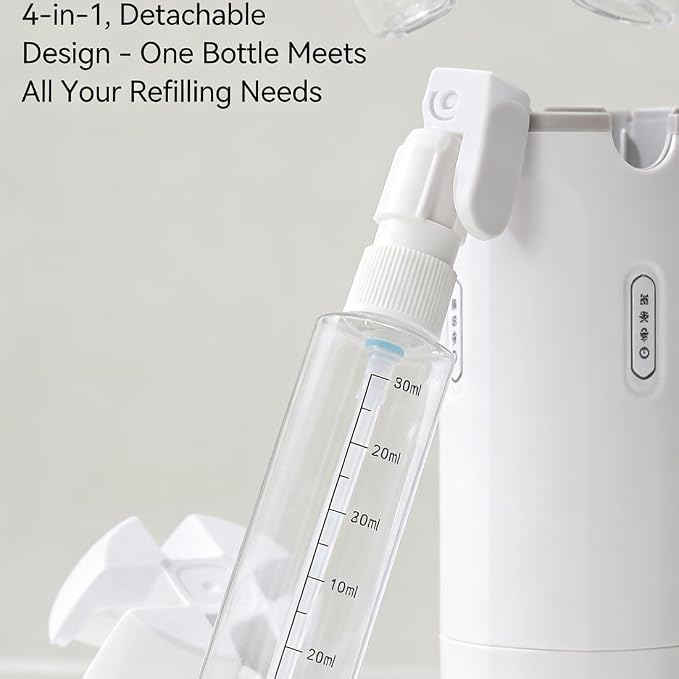 4-in-1 30ML Travel Size Dispenser Toiletries Bottles Set, Leak-Proof Refillable Containers Dispensers Labels Portable Toiletry Organizer Cup for Shampoo, Lotion, Soap Travel Essentials - Image 6