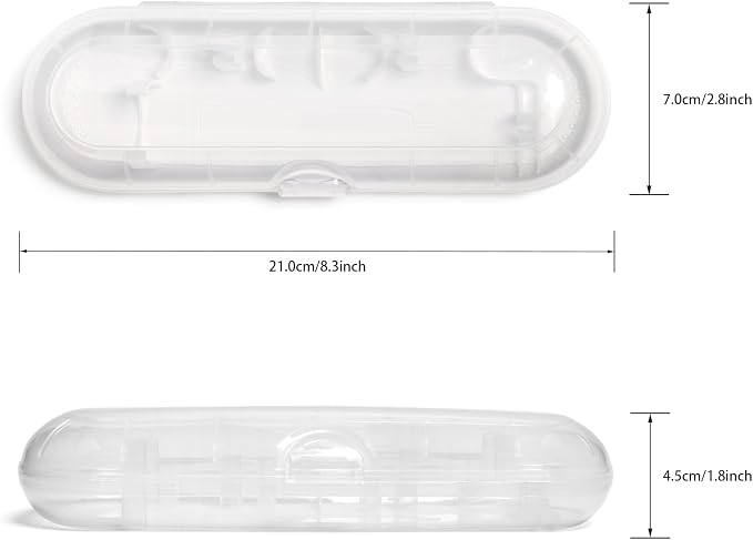 Electric Toothbrush Case Compatible with Oral B/Oral-B Pro/iO/Philips Sonicare/Demita/Bitvae and most other Brand Electric Toothbrushes on the market，Transparent - Image 2