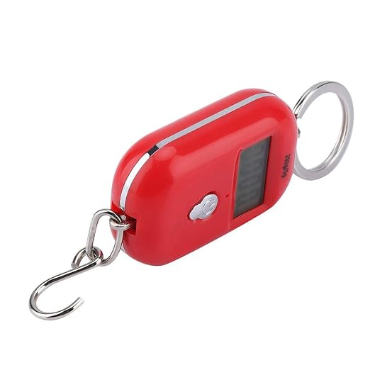 Mini Electronic Scale, Fish Weighing Scales Red Portable 25Kg/5G Hanging Scale Digital Pocket Key Chain Weight Hook Kitchen Food Weight Gauge Measuring Tools with Backlight for Home Farm Market - Image 5