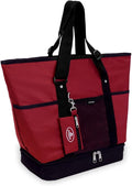 Everest Luggage Deluxe Shopping Tote, Burgundy/Black, Burgundy/Black, One Size by EVEREST%C2%AE+Retail