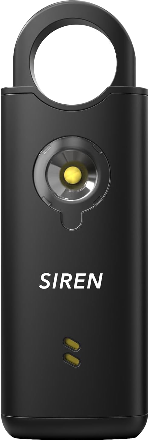 Personal Safety Alarm by Silent Beacon – 135dB Siren, Flashing Light, Pull & Vibration Activation, USB-C Rechargeable Keychain (Black) - Image 2