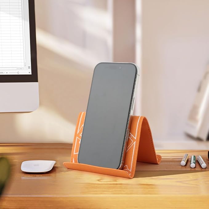 Airplane Phone Holder Flexible Flight Cell Phone Holder and Flexible Tablet Stand Airplane Travel Essential Accessories for Most Smartphones, Tablets(Color:Orange) - Image 8
