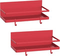 Magnetic Spice Rack Organizer Refrigerator Spice Storage Shelf（Red 2 pack with hook） by Hoopoton
