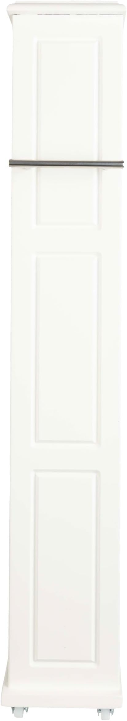 Lavish Home 3 Tier Slim Utility Rolling Storage Cart, White, 25”W x 5.7”D | Narrow Rolling Cart Storage Organizer with Handle and Wheels for Bathroom, Laundry Room, and Kitchen, Pull-Out Home Organizer - Image 12
