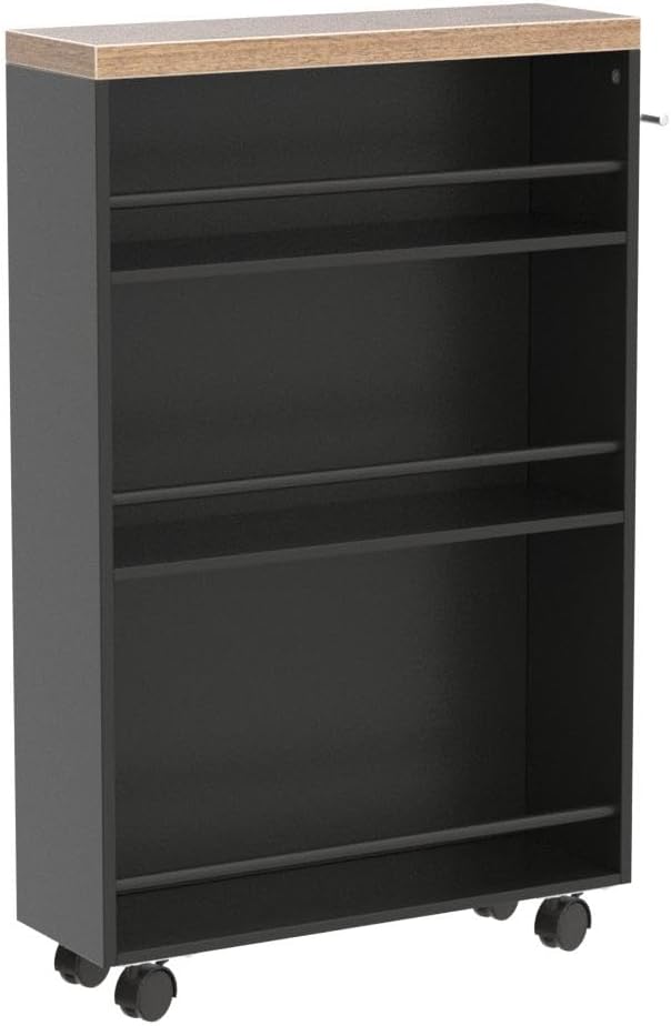 Tribesigns Slim Storage Cart, Rolling Narrow Kitchen Cart on Wheels for Small Place, 4-Tier Slide Out Slim Utility Cart Skinny Laundry Cart with Handle for Kitchen, Bathroom, Laundry - Image 4