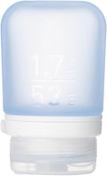 humangear GoToob+ (Small) | Refillable Silicone Travel Bottle | Locking Lid | Food-Safe Material | Blue, Small (1.7 fl.oz; 53ml) | Refillable & Leak-Proof Silicone Travel Size Bottles with Locking Cap for Toiletries, Camping & TSA Carry-On by humangear