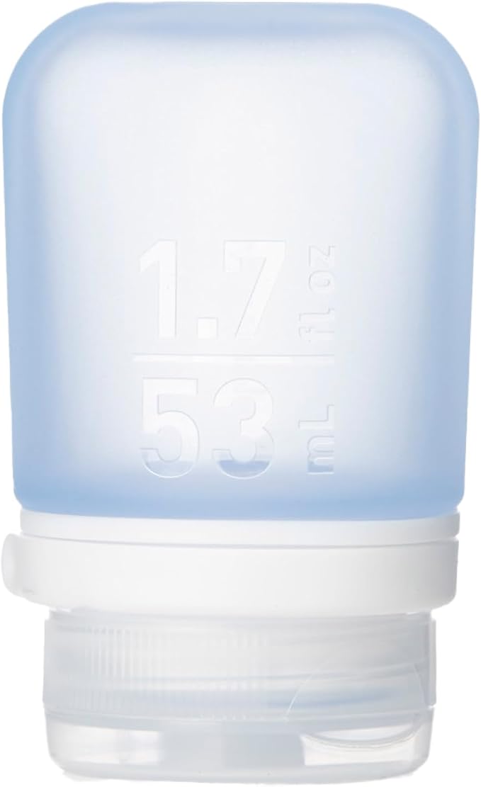 humangear GoToob+ (Small) | Refillable Silicone Travel Bottle | Locking Lid | Food-Safe Material | Blue, Small (1.7 fl.oz; 53ml) | Refillable & Leak-Proof Silicone Travel Size Bottles with Locking Cap for Toiletries, Camping & TSA Carry-On by humangear