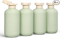DEMORA 6.6oz Travel Bottles for Toiletries, Larger Plastic Travel Squeeze Bottles Leak Proof Refillable Toiletry Containers with Flip Caps and Labels for Shampoo Conditioner Lotion (Green, 4 Pcs) by DEMORA